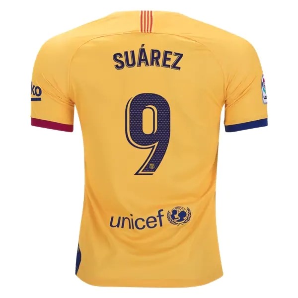 Camiseta Barcelona NO.9 Suarez 2ª 2019-2020 Amarillo